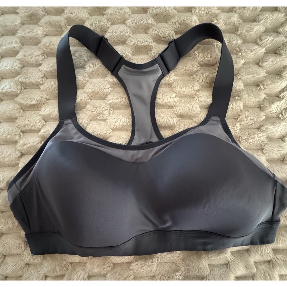 Brooks Sports Bra Dare Racerback Run Holds Me In Asphalt Gray 42C